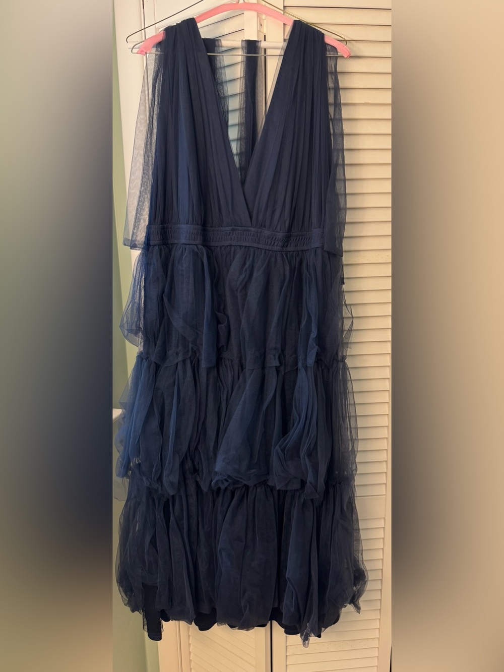 Lulu's Navy Tiered Tulle Formal Dress